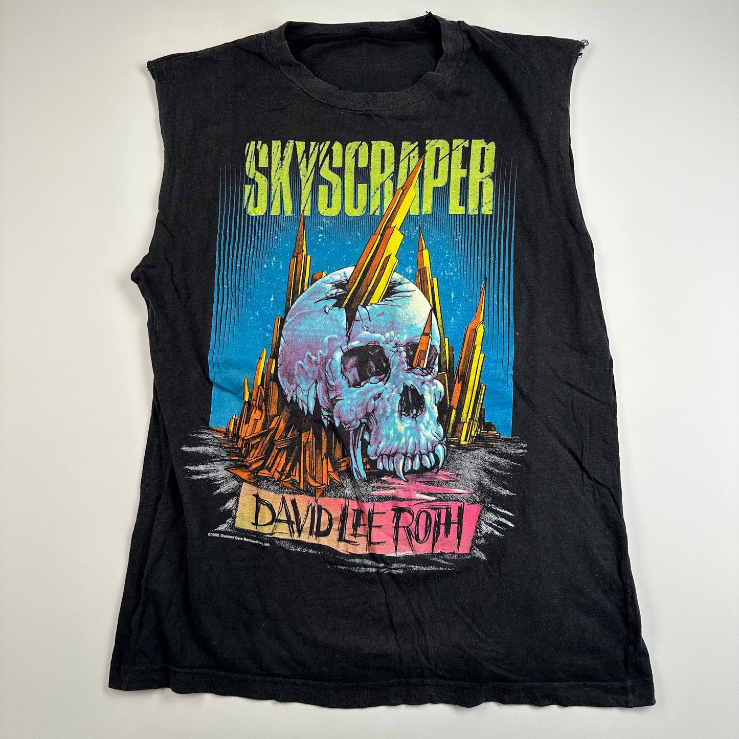 Vintage 1988 David Lee Roth Sleeveless Shirt Medium Skyscaper