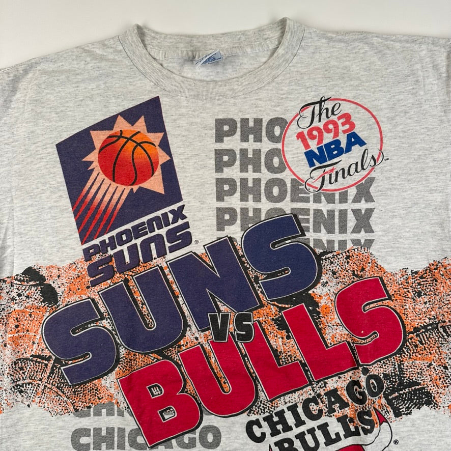 Vintage 1993 Bulls vs Suns Shirt XL NBA Finals All Over Print