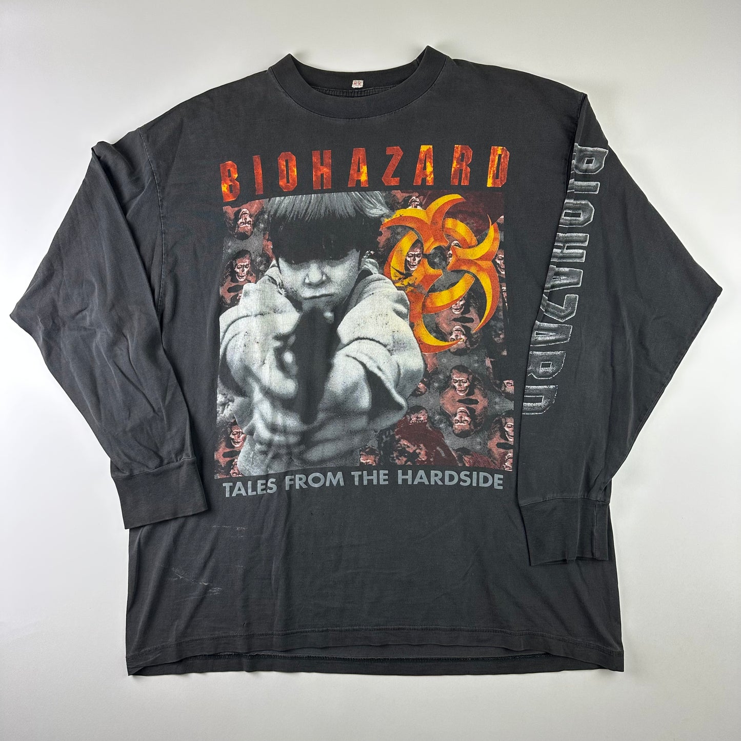 Vintage 90s Biohazard Long Sleeve Shirt XL Tales From The Hardside