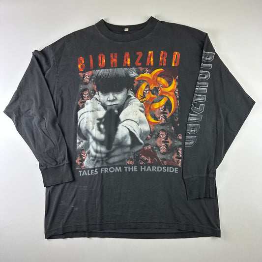 Vintage 90s Biohazard Long Sleeve Shirt XL Tales From The Hardside