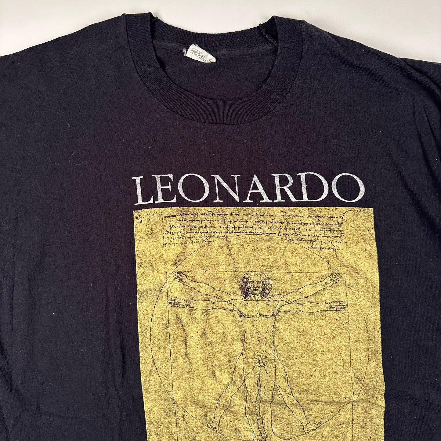 Vintage 90s Leonardo Shirt XXL Da Vinci Roma Italian Graffiti