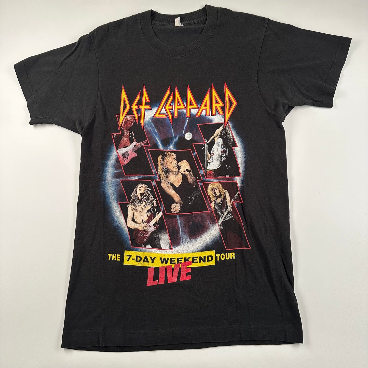 Vintage 1993 Def Leppard Shirt Medium 7-Day Weekend