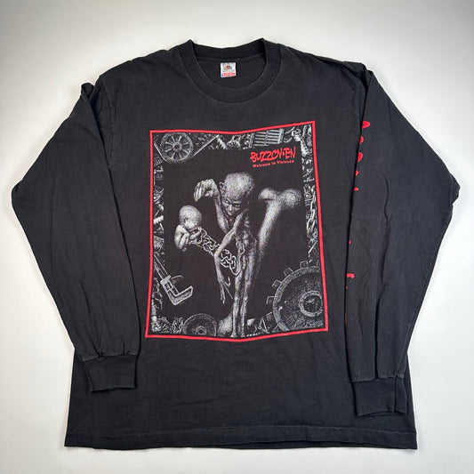 Vintage 1992 Buzzoven Long Sleeve Shirt XL Welcome To Violence