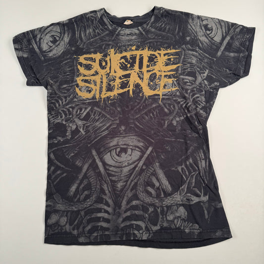 2011 Suicide Silence Shirt Medium All Over Print The Black Crown