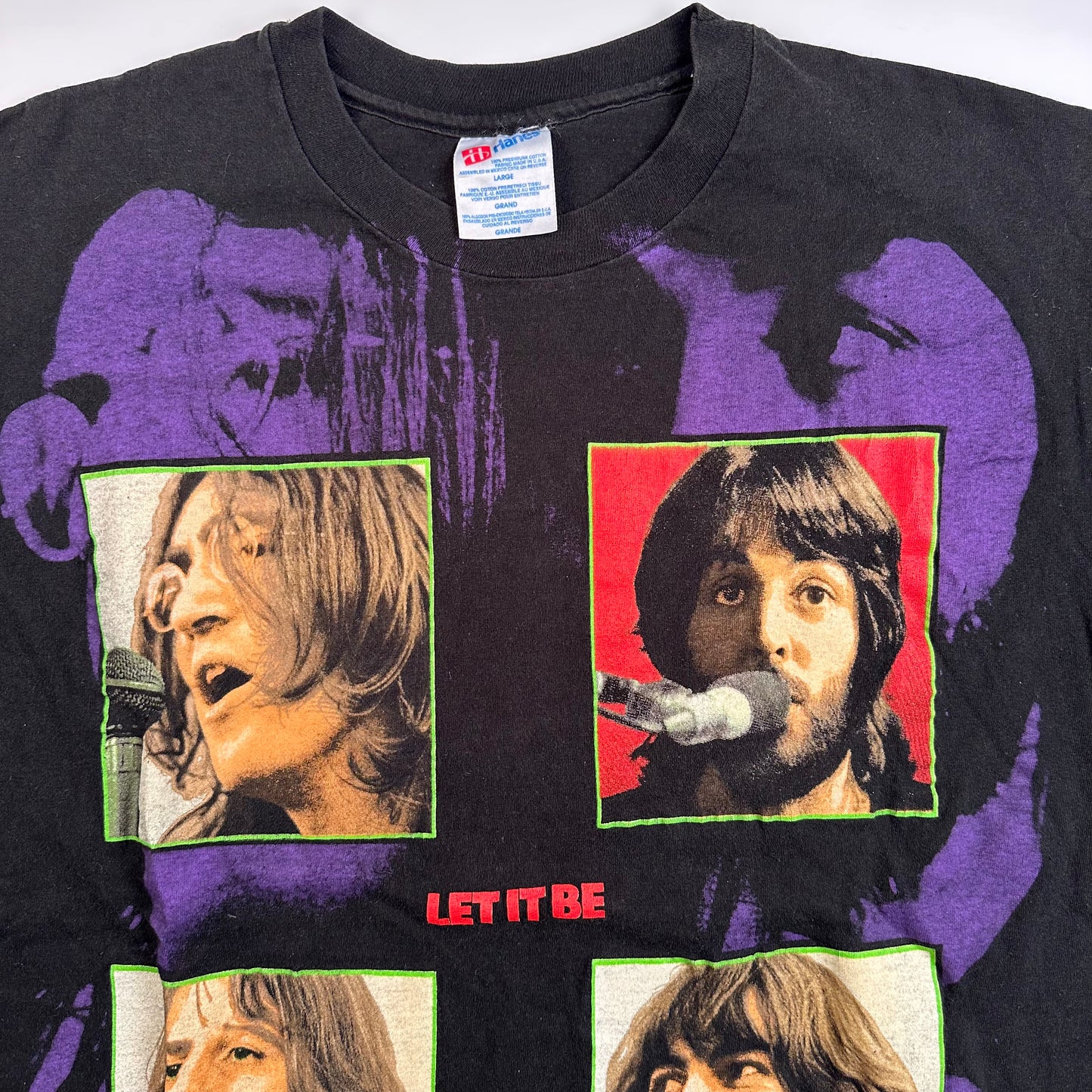 Vintage 1994 The Beatles Shirt Large All Over Print