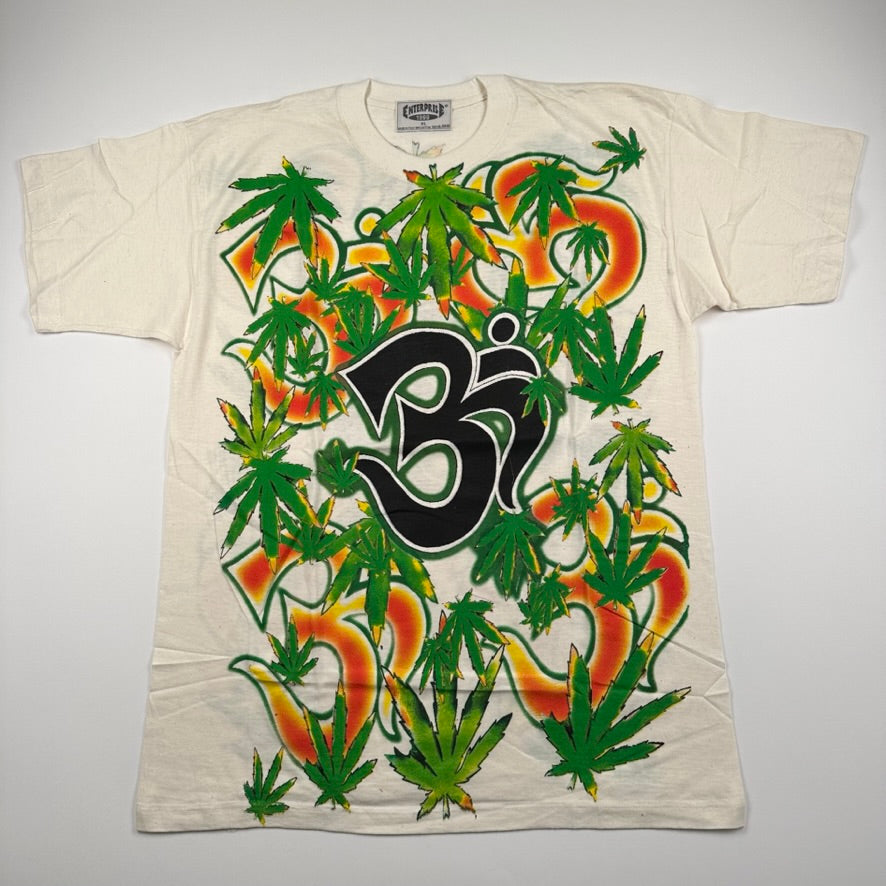 Vintage 90s Weed Shirt XL All Over Print