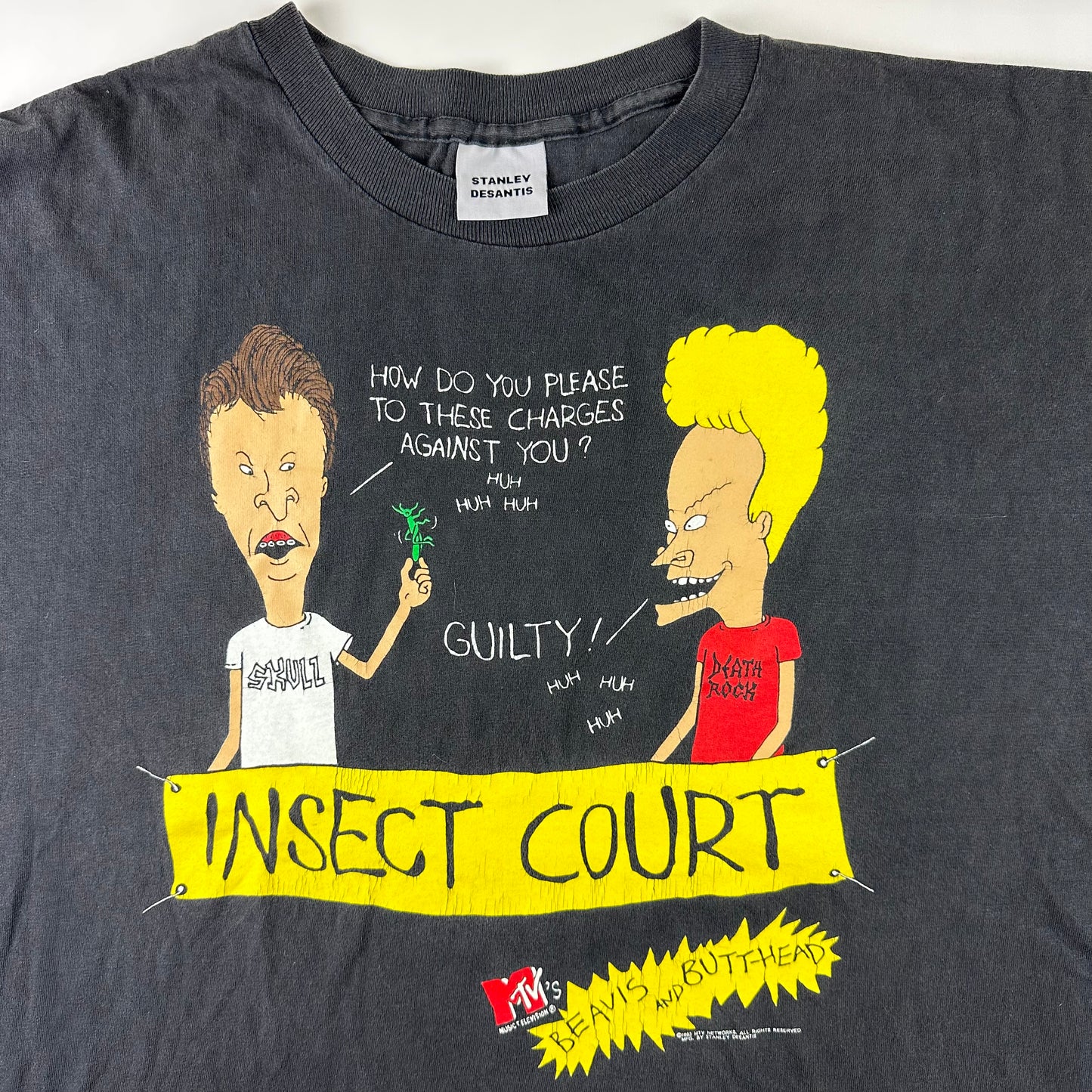 Vintage 1993 Beavis And Butthead Shirt XL Insect Court