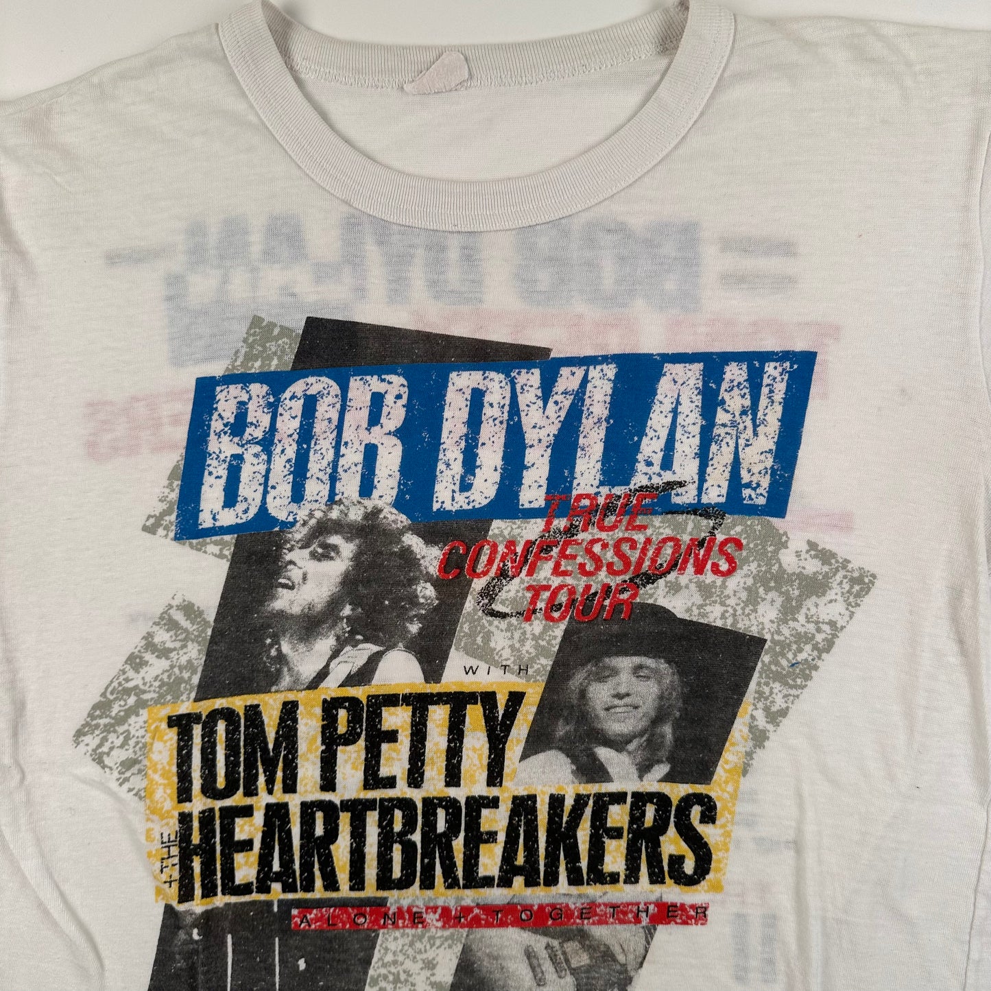 Vintage 1986 Bob Dylan Tom Petty Shirt Medium True Confessions