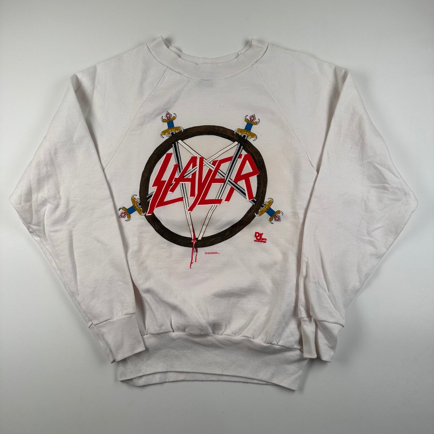 Vintage 80s Slayer Crewneck Sweatshirt Medium