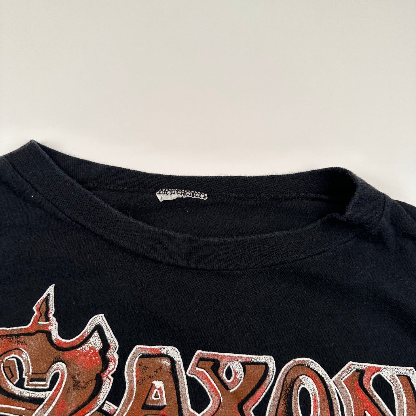 Vintage 1984 Saxon Shirt Medium World Crusader