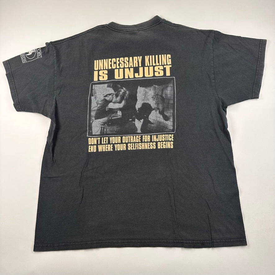 Vintage 90s Earth Crisis Shirt XL Animal Liberation