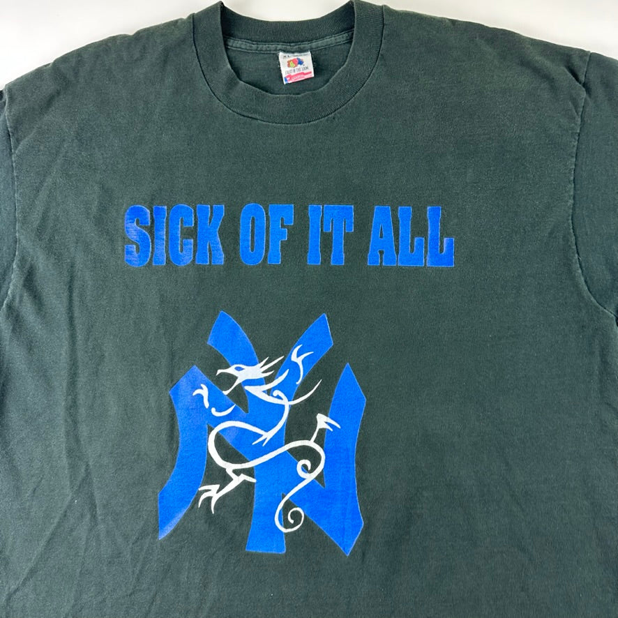 Vintage 90s Sick Of It All Shirt XL The Pain Strikes