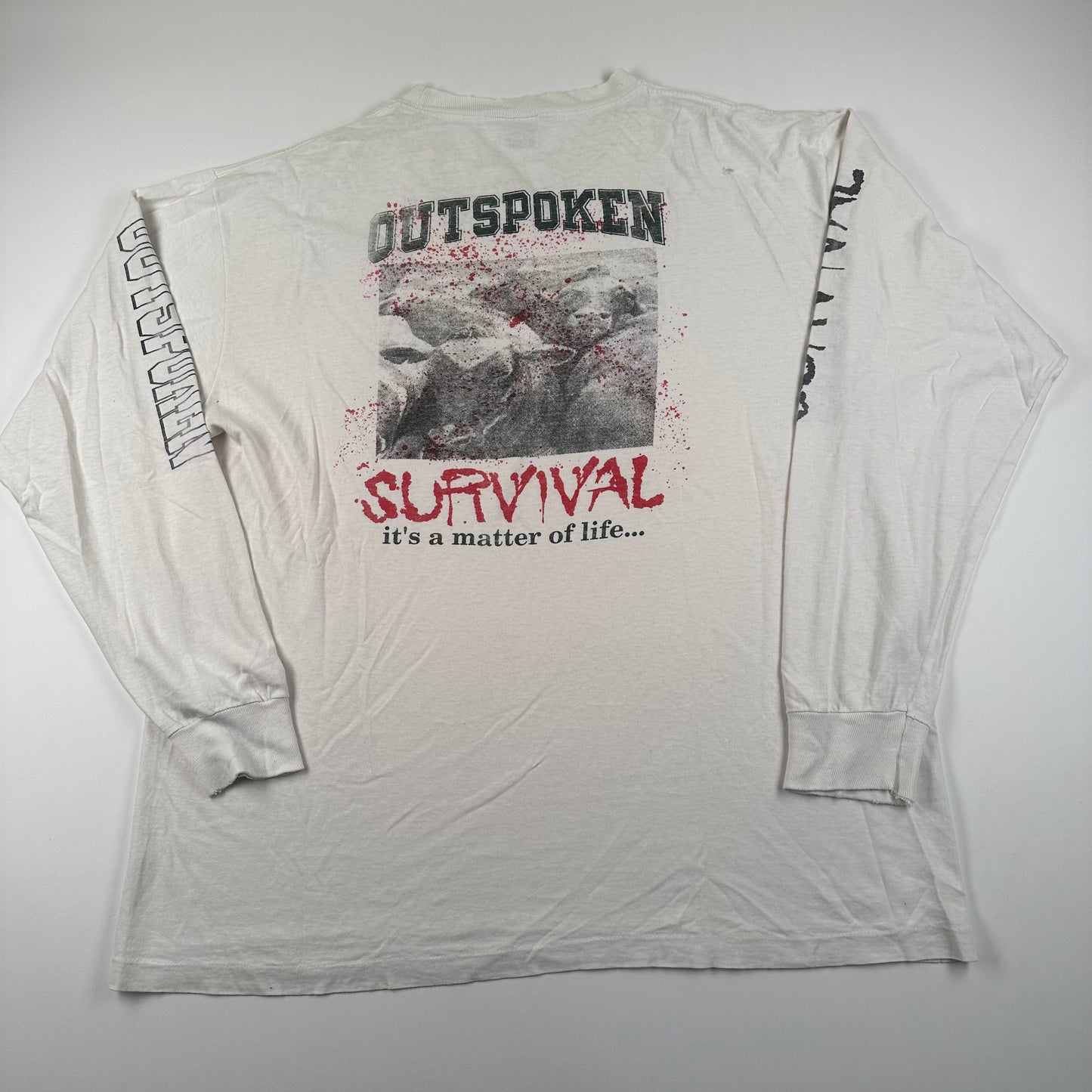 Vintage 90s Outspoken Long Sleeve Shirt XL Stand In Their Defense