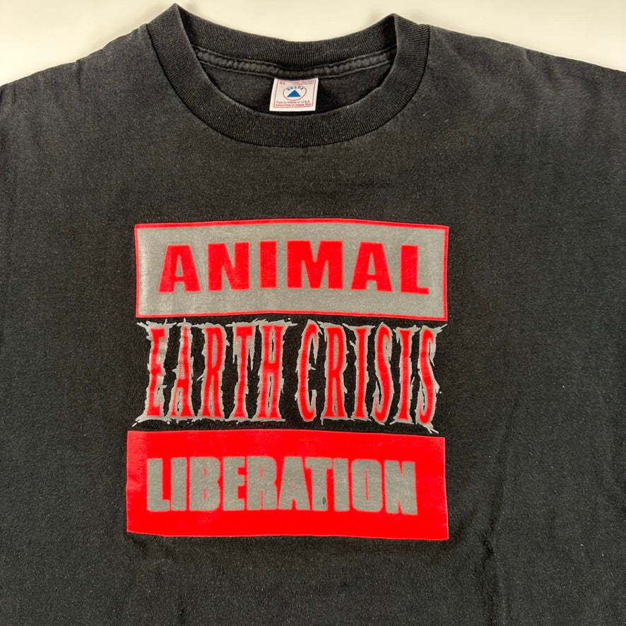 Vintage 90s Earth Crisis Shirt XL Animal Liberation