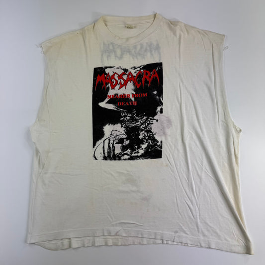Vintage 90s Massacara Sleeveless Shirt XL Nearer From Death