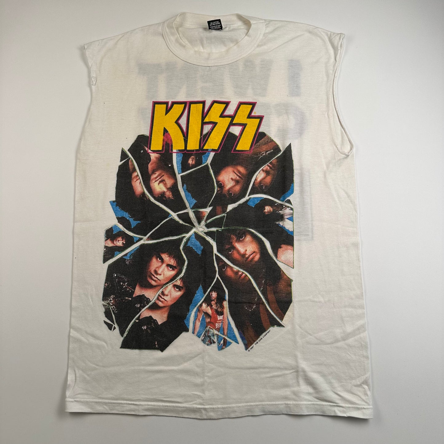 Vintage 1987 Kiss Sleeveless Shirt Large I Went Crazy