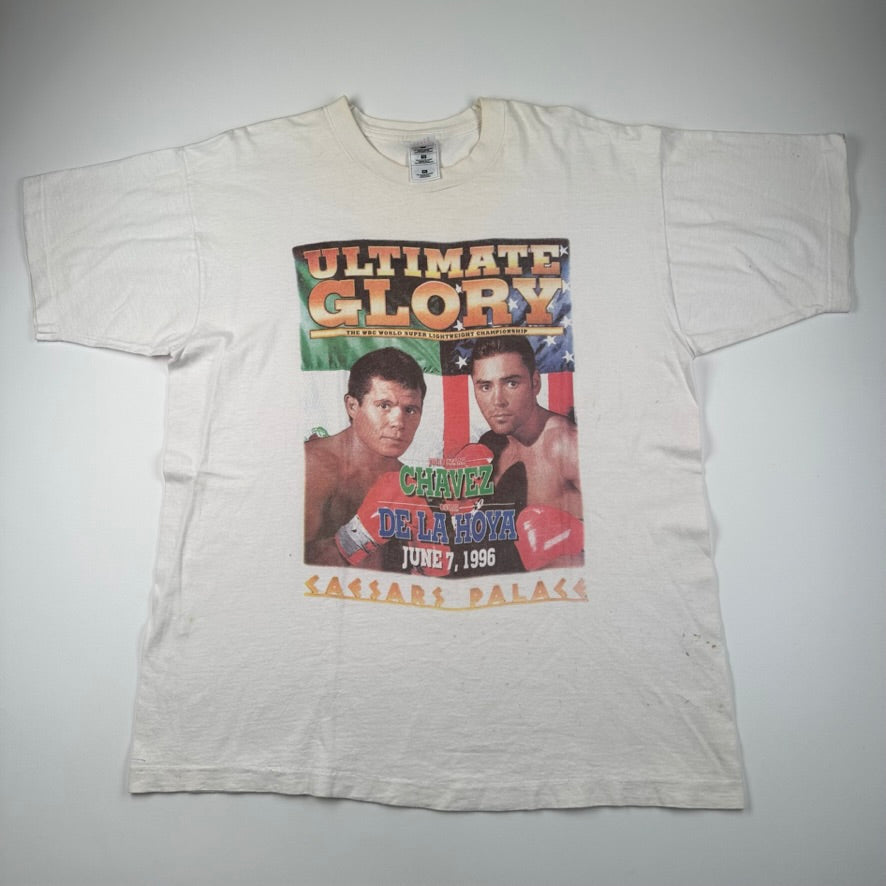 Vintage 1996 Chavez vs De La Hoya Shirt XL Caesars Palace