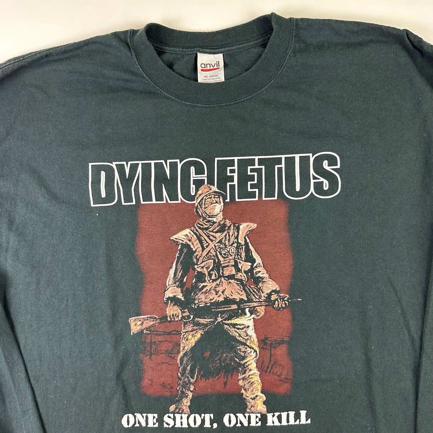 Vintage 2003 Dying Fetus Long Sleeve Shirt XXL One Shot One Kill