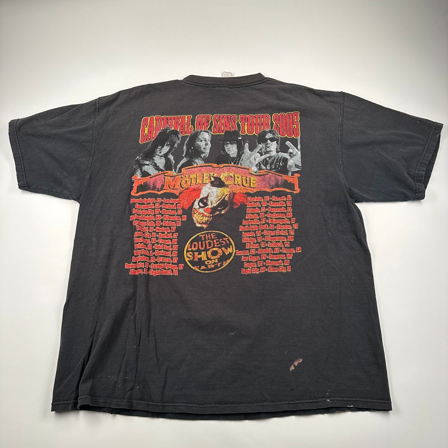 Vintage 2005 Motley Crue Shirt XL Carnival Of Sins