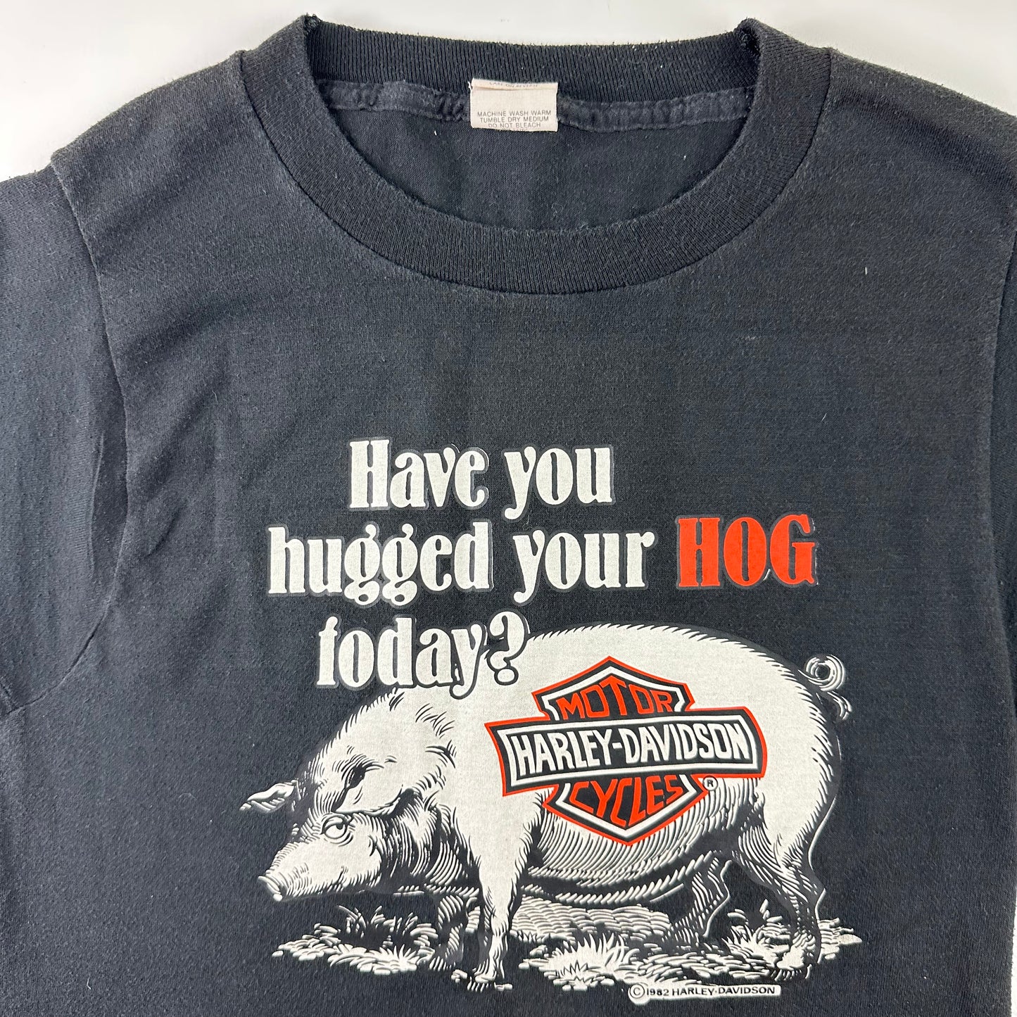 Vintage 1982 Harley Davidson Shirt Small Have You Hogged Your Hog