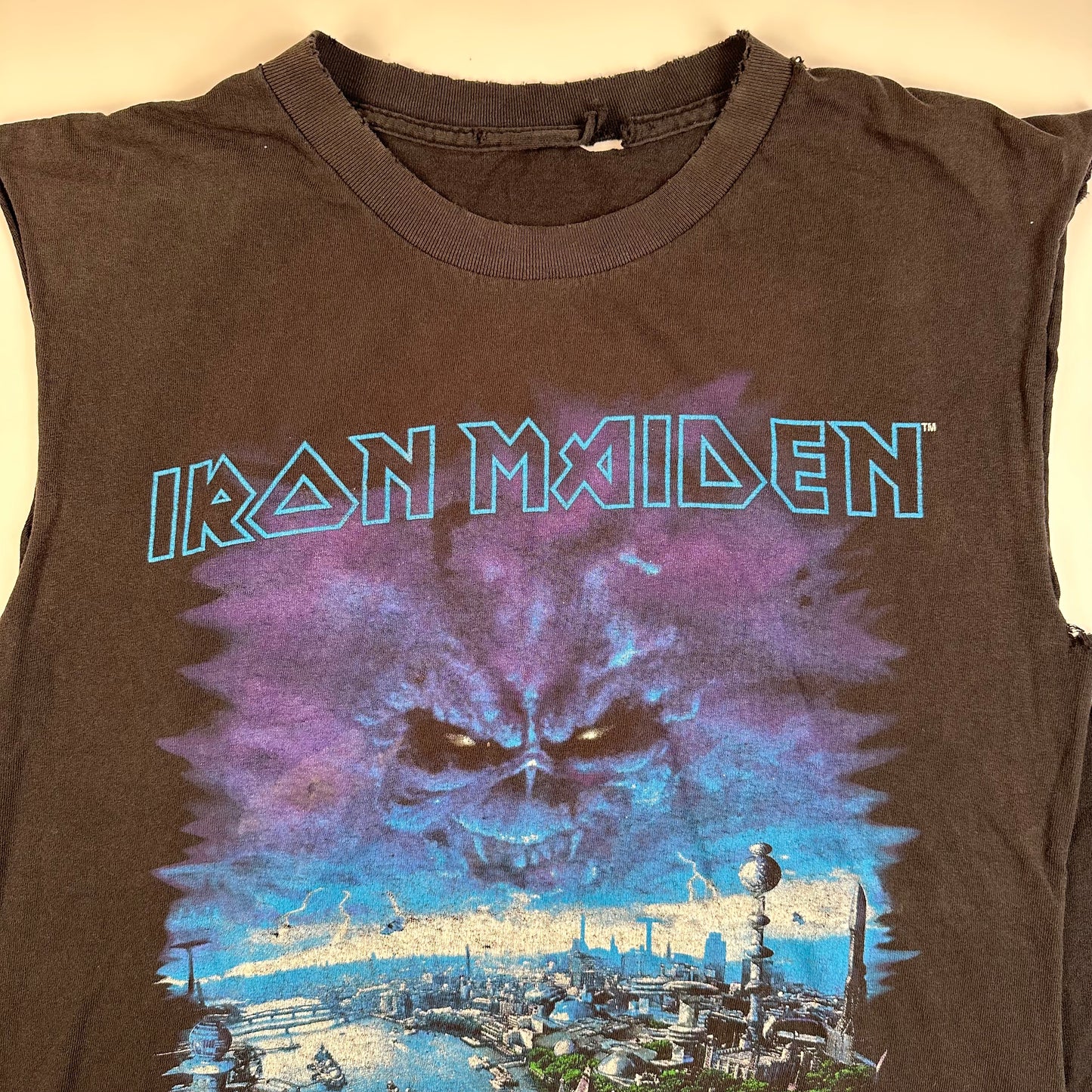 Vintage 2000 Iron Maiden Sleeveless Shirt Large Brave New World