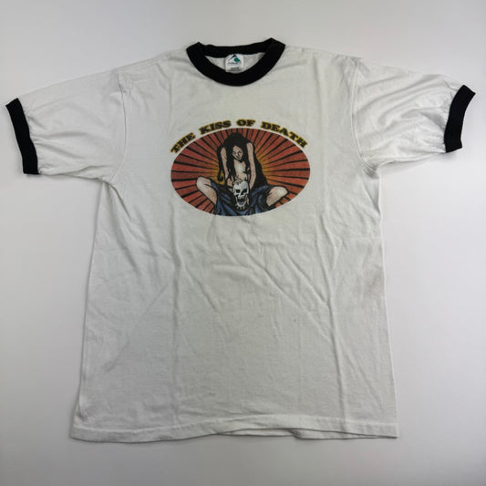 Vintage 90s The Kiss Of Death Ringer Shirt Medium
