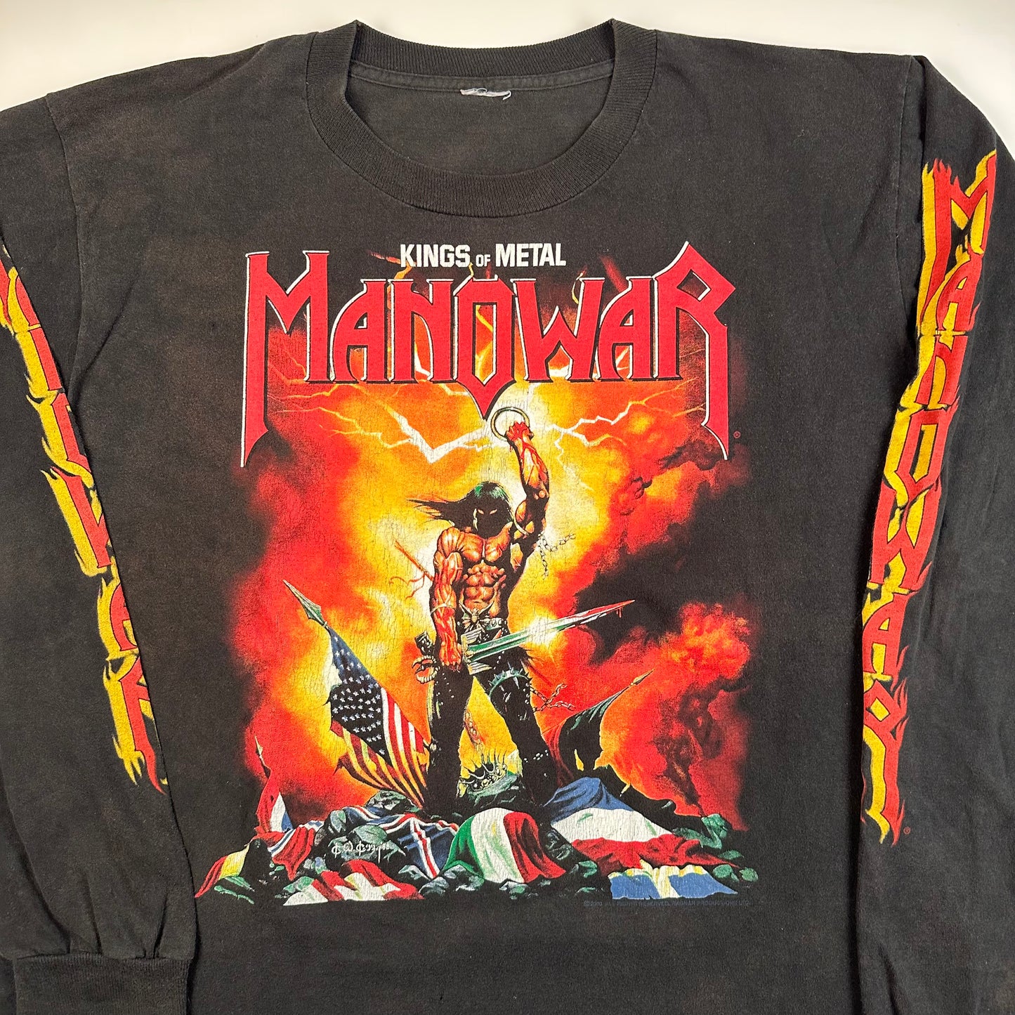 Vintage 2000s Manowar Long Sleeve Shirt XL Kings Of Metal