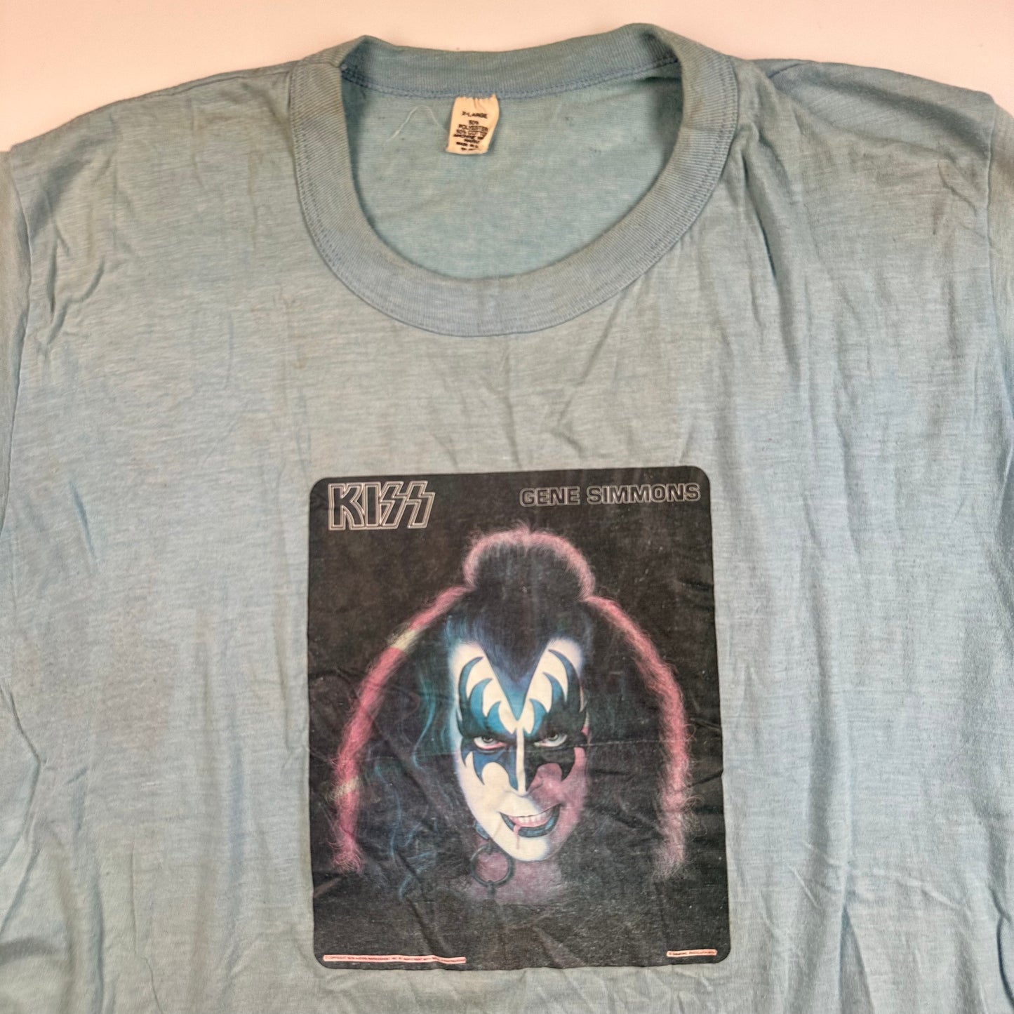 Vintage 70s Kiss Gene Simmons Shirt XL