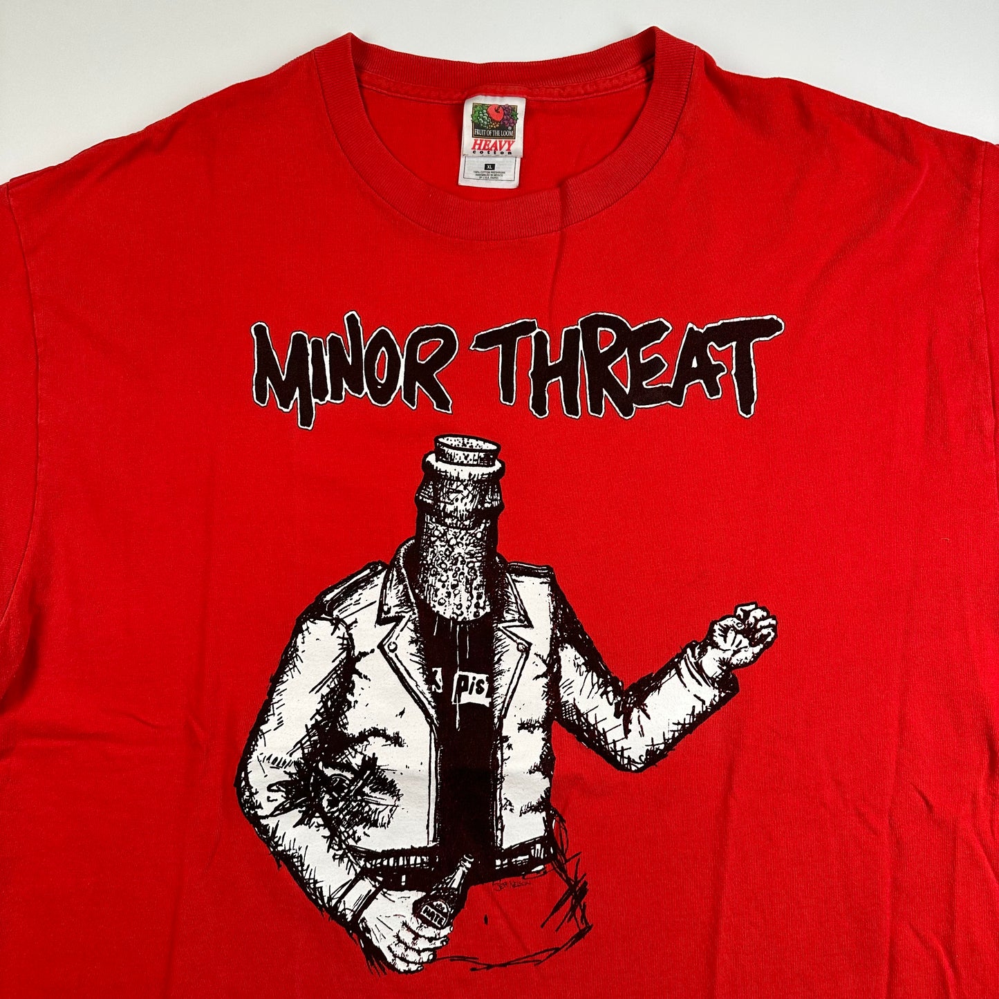 Vintage 90s Minor Threat Shirt XL Bottled Violence