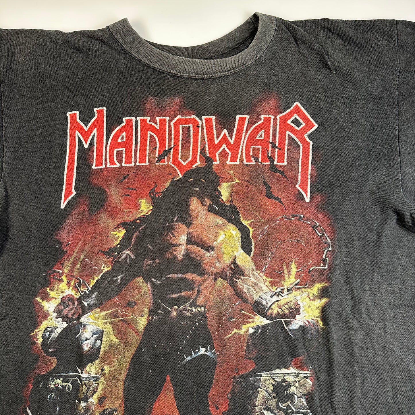 Vintage 90s Manowar Shirt XL Louder Than Hell