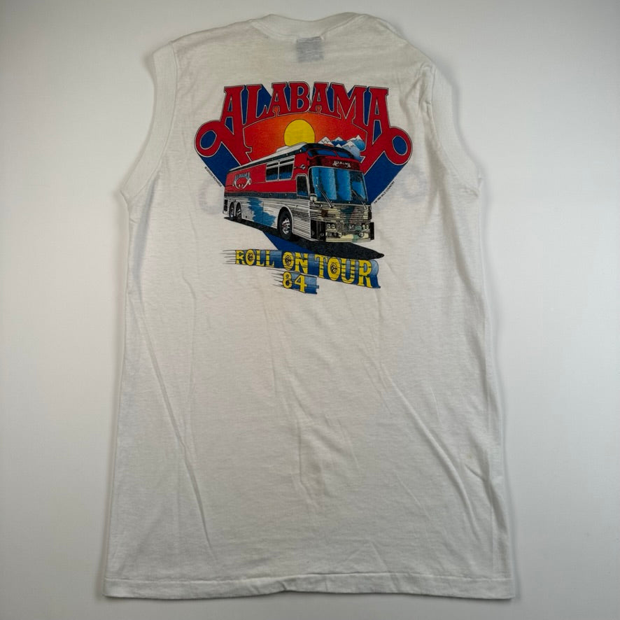 Vintage 1984 Alabama Sleeveless Shirt Medium Roll On Tour