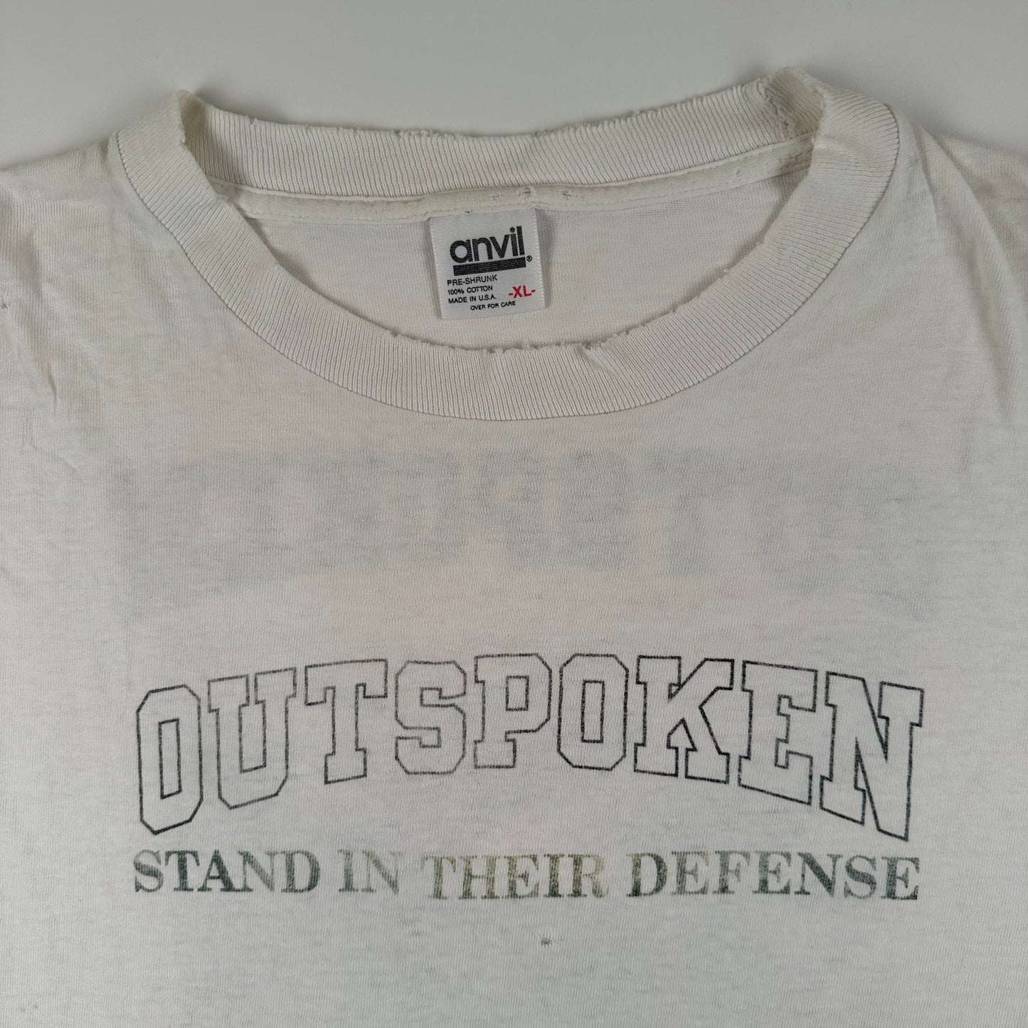 Vintage 90s Outspoken Long Sleeve Shirt XL Stand In Their Defense