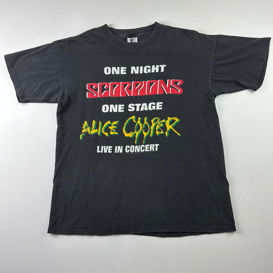 Vintage 1996 Scorpions Alice Cooper Shirt Large