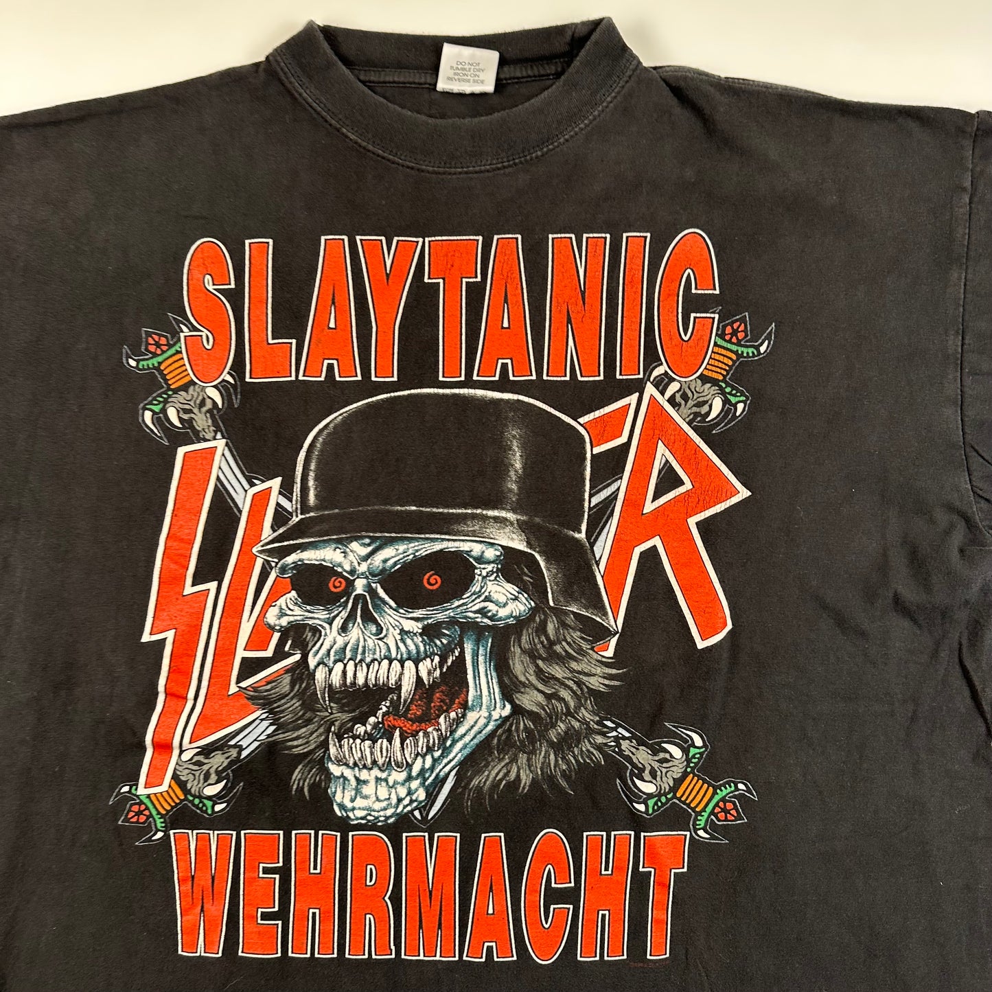 Vintage 80s Slayer Shirt XL Slaytanic