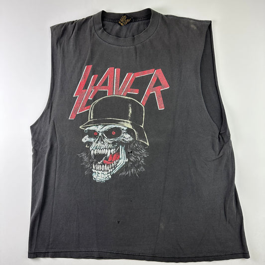 Vintage 90s Slayer Sleeveless Shirt XL Slaytanic Wehrmact