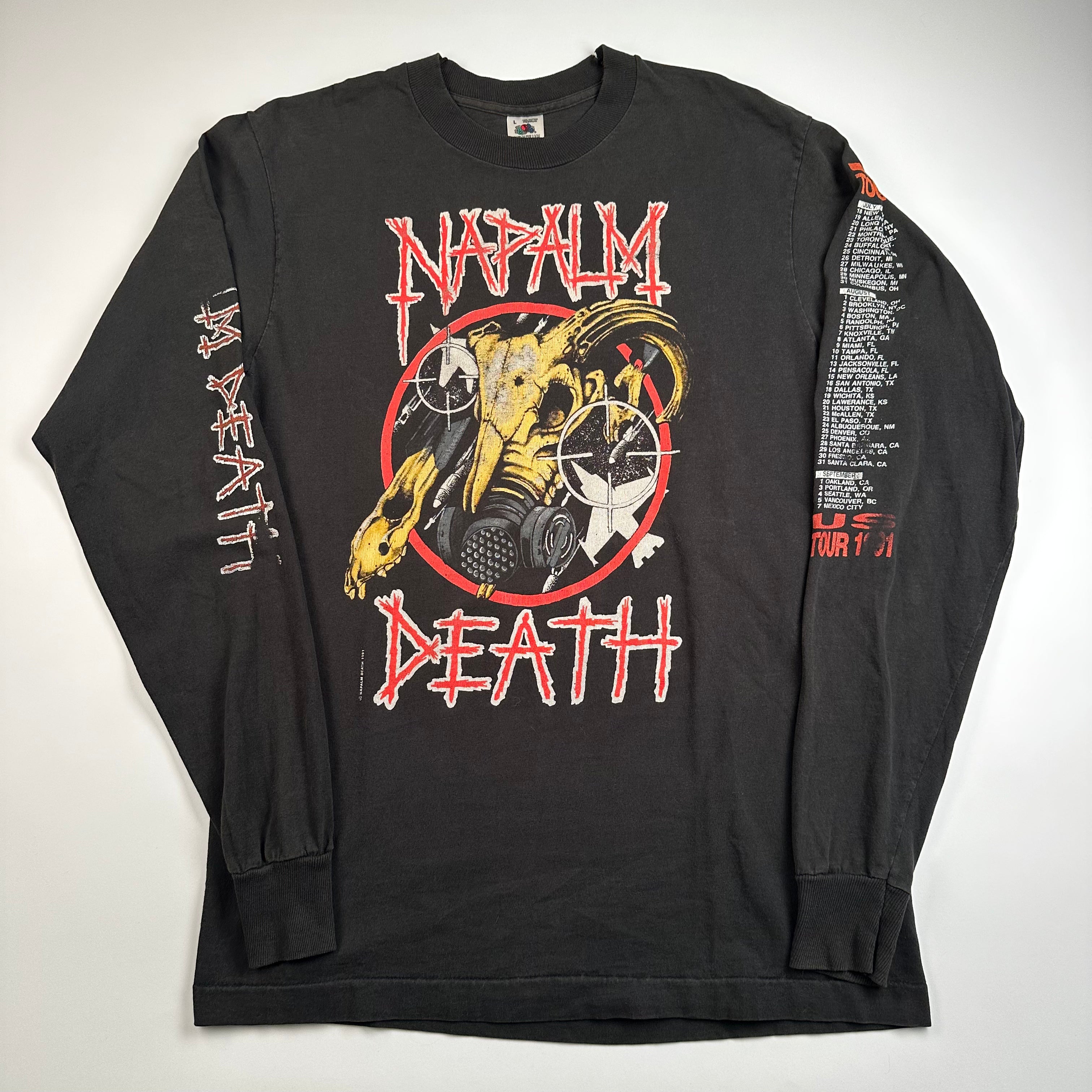 Vintage 1991 Napalm Death Long Sleeve Shirt Large – Madd Vintage