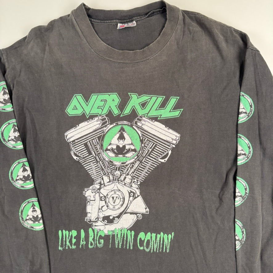 Vintage 1999 Over Kill Long Sleeve Shirt XL Like A Big Twin Comin