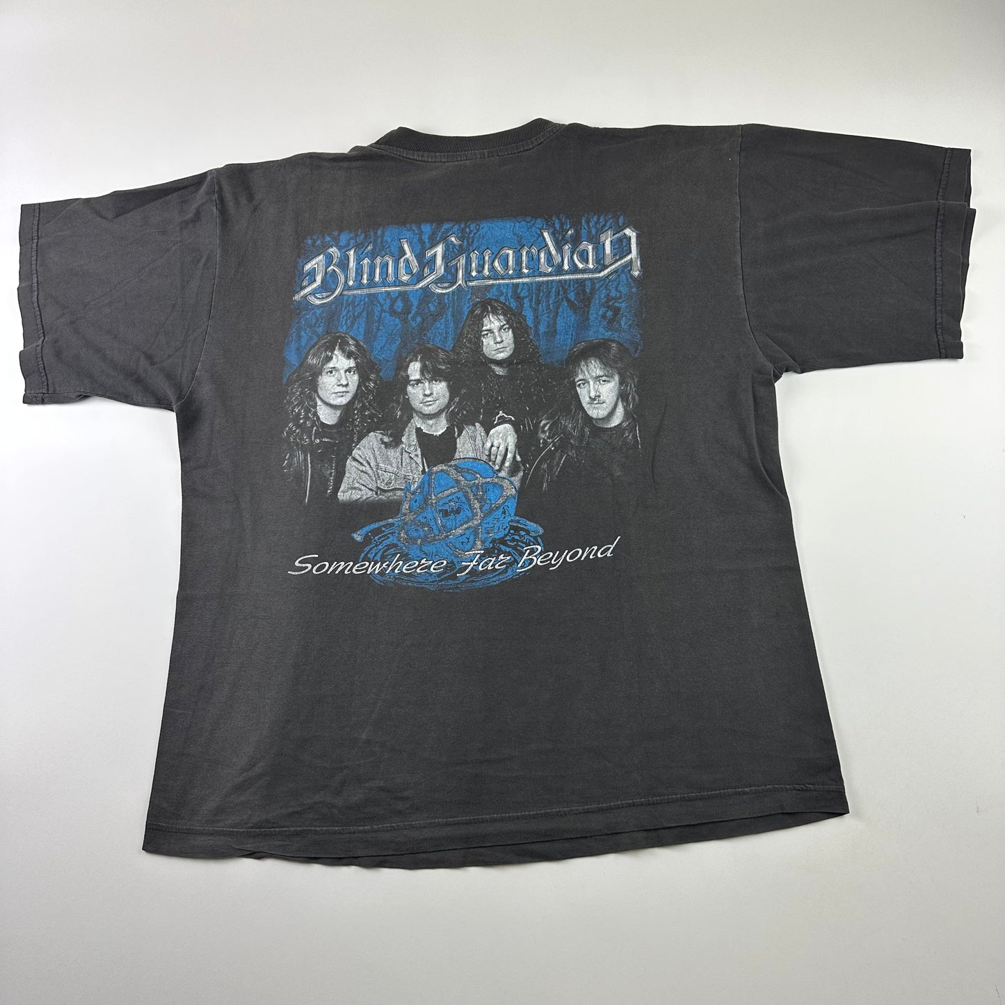 Vintage 90s Blind Guardian Shirt XL Somewhere Far Beyond