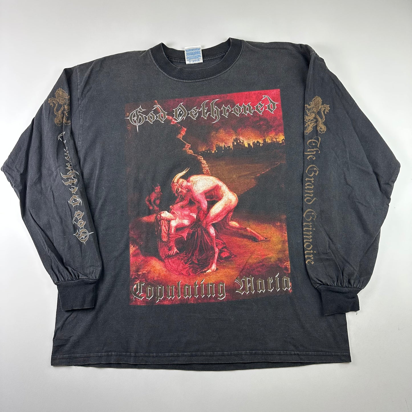 Vintage 2000 God Dethroned Long Sleeve Shirt XL Copulating Maria