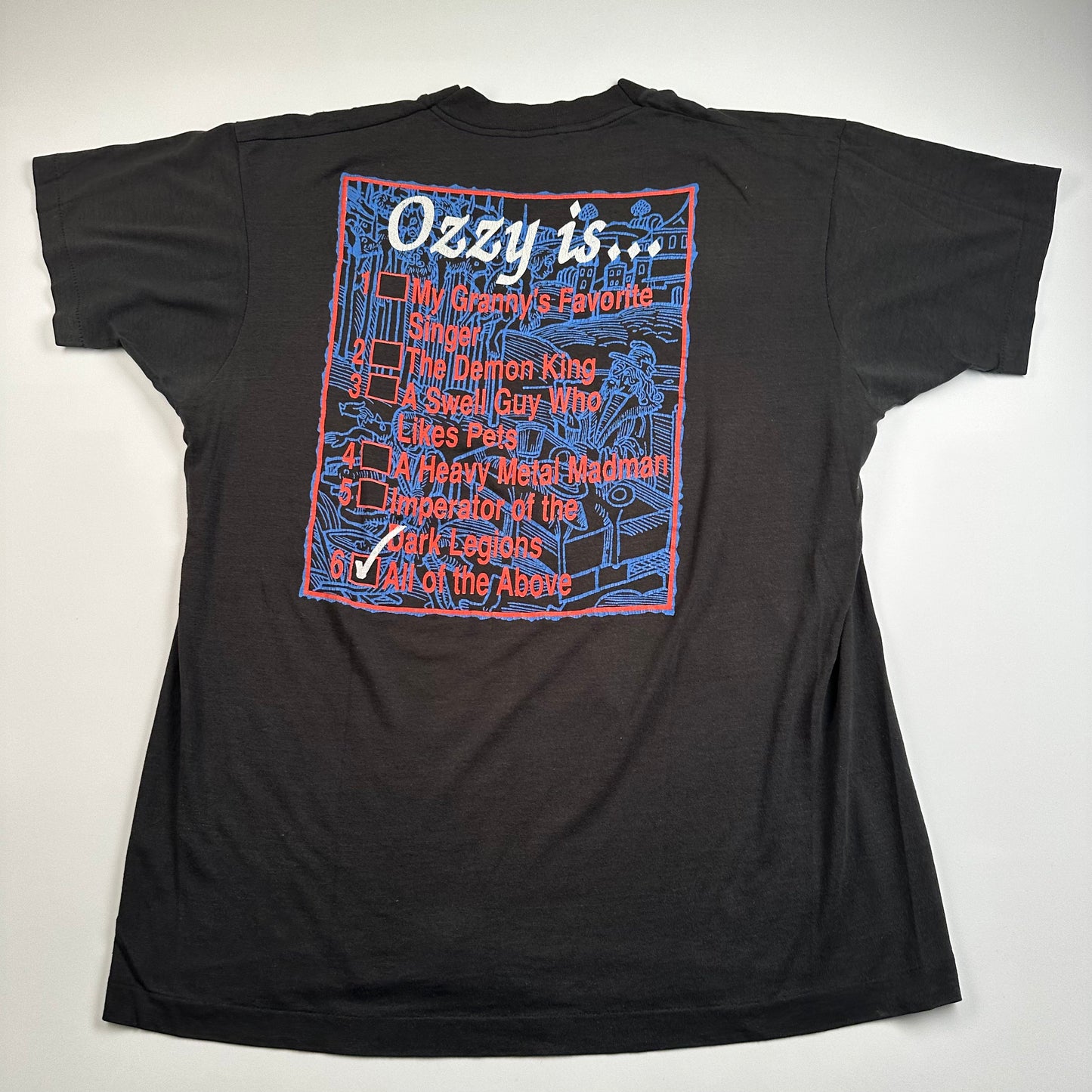 Vintage 1988 Ozzy Osbourne Shirt Large Is...