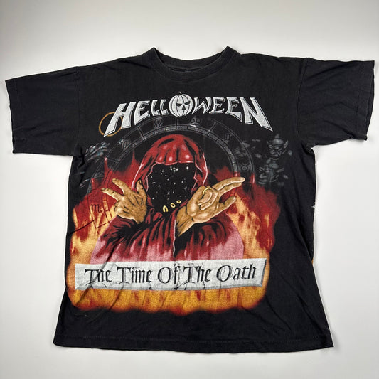 Vintage 90s Helloween Shirt Large The Time Of The Oath