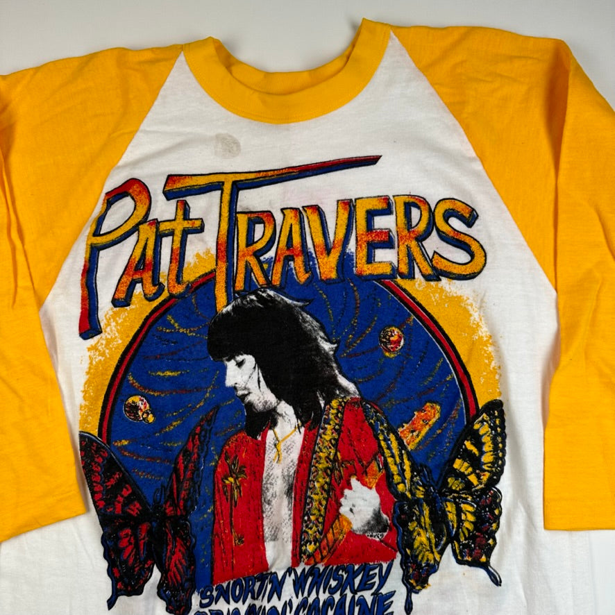 Vintage 80s Pat Travers Shirt XL Snortin Whiskey