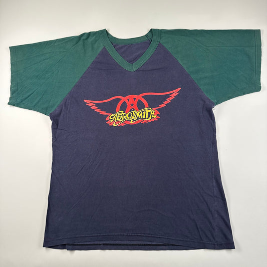 Vintage 1999 Aerosmith Shirt V-Neck Large Little South