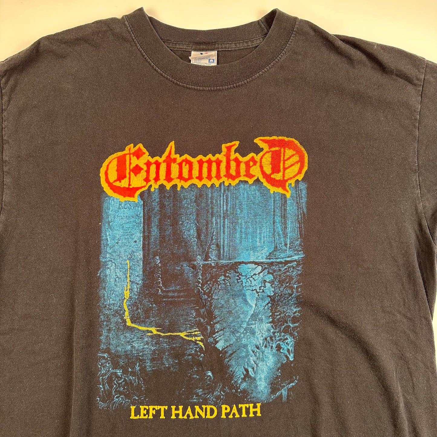 Vintage 90s Entombed Shirt XL Left Hand Path