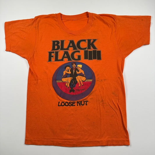 Vintage 1985 Black Flag Shirt Medium Loose Nut Live 85