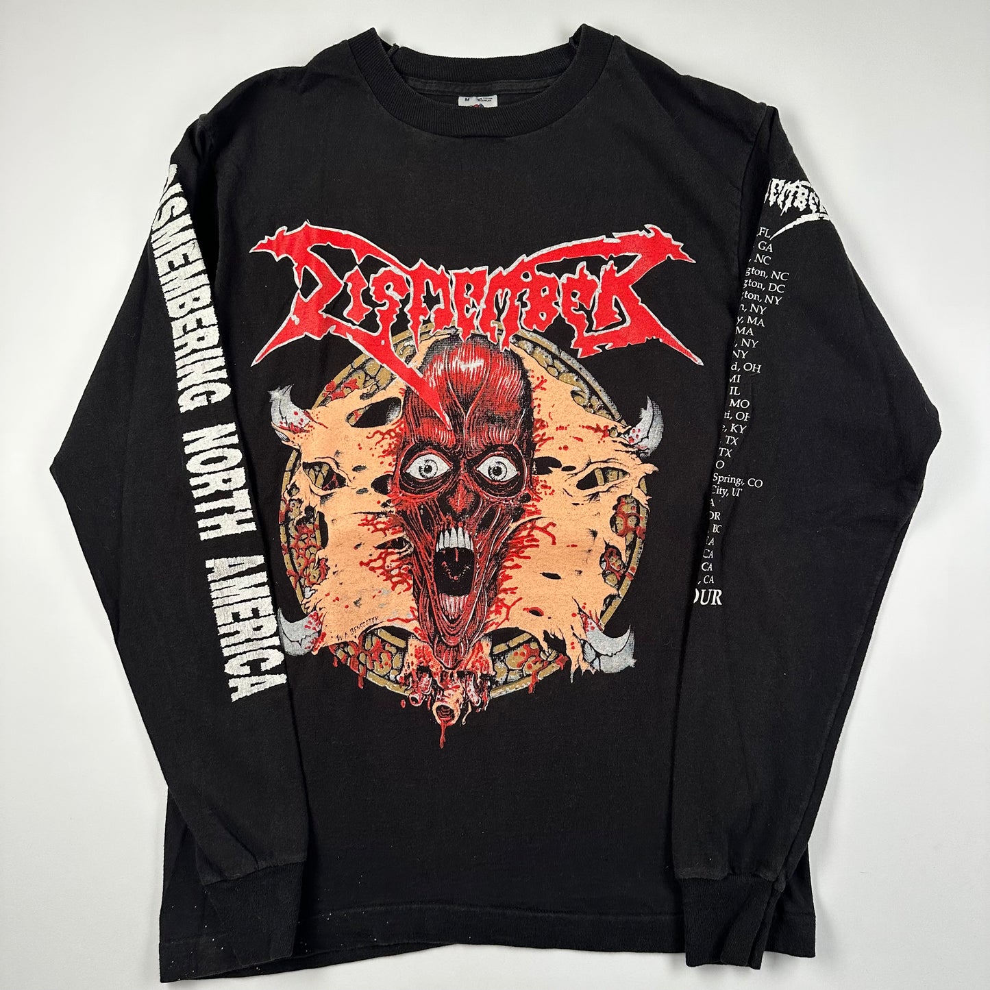 Vintage 1993 Dismember Long Sleeve Shirt Medium North America