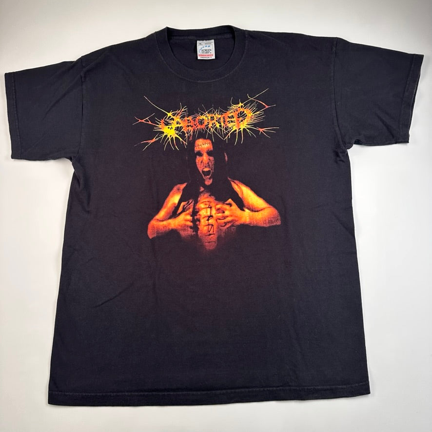 Vintage 2002 Aborted Shirt XL Mankind Created To Kill