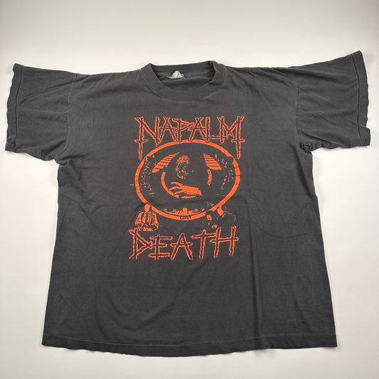 Vintage 1990 Napalm Death Shirt Large Chuffed In Ireland