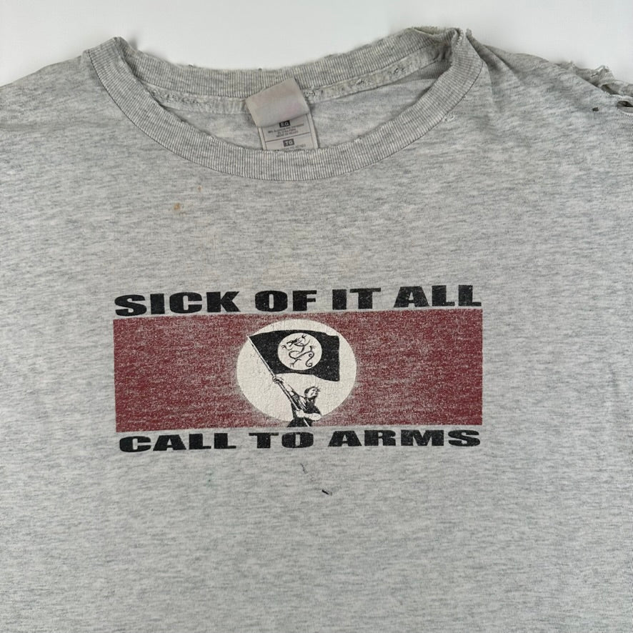 Vintage 90s Sick Of It All Shirt XL Call To Arms