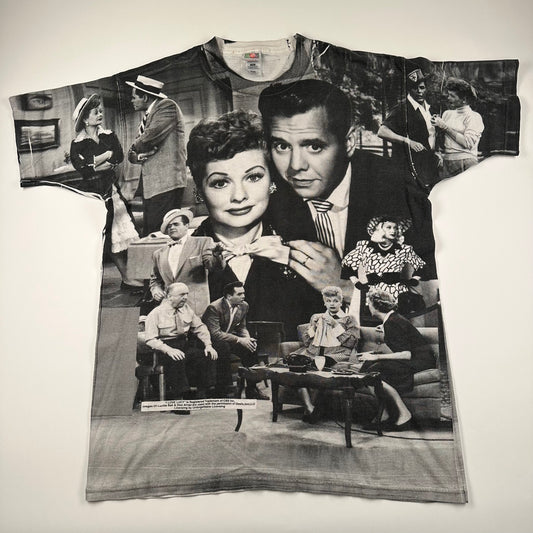 Vintage 90s I Love Lucy Shirt XL All Over Print